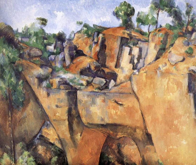 Paul Cezanne landscape rocks